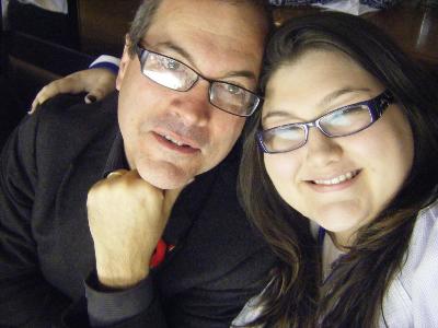 Dave and daughter Beth at a Maple Leafs game (Dave was a Habs fan, but daughter is a leafs fan)